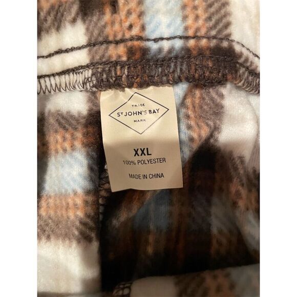 St. John's Bay Men's 2XL Brown Plaid Pajama Pants Lightweight - Picture 5 of 6